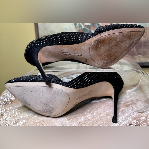 EUC Vince Camuto Imagine Line; “Ossie” d’Orsay Style Black Studded Heels Size 6 - Picture 12 of 14